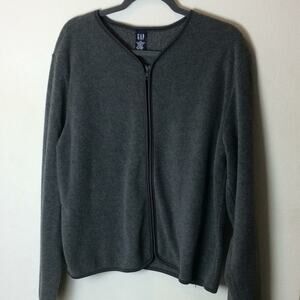 Gap Front Zipper Sweater Top